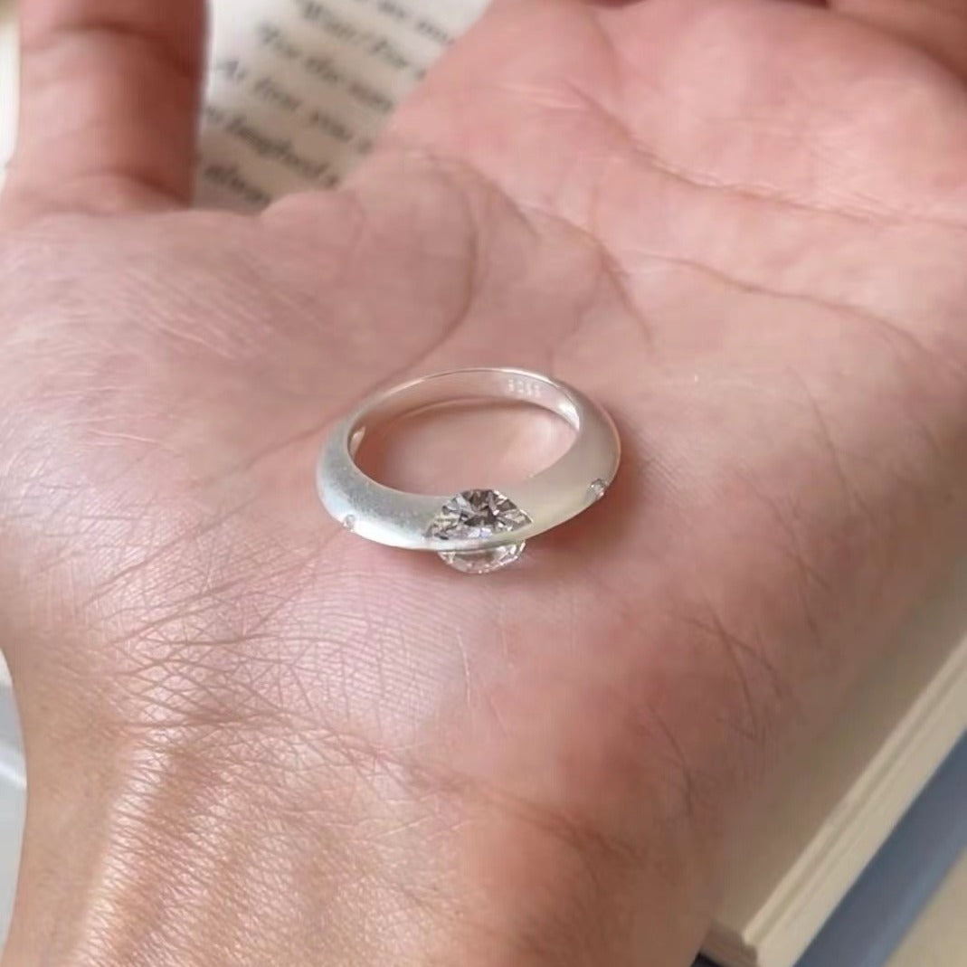 Sterling silver around the planet ring