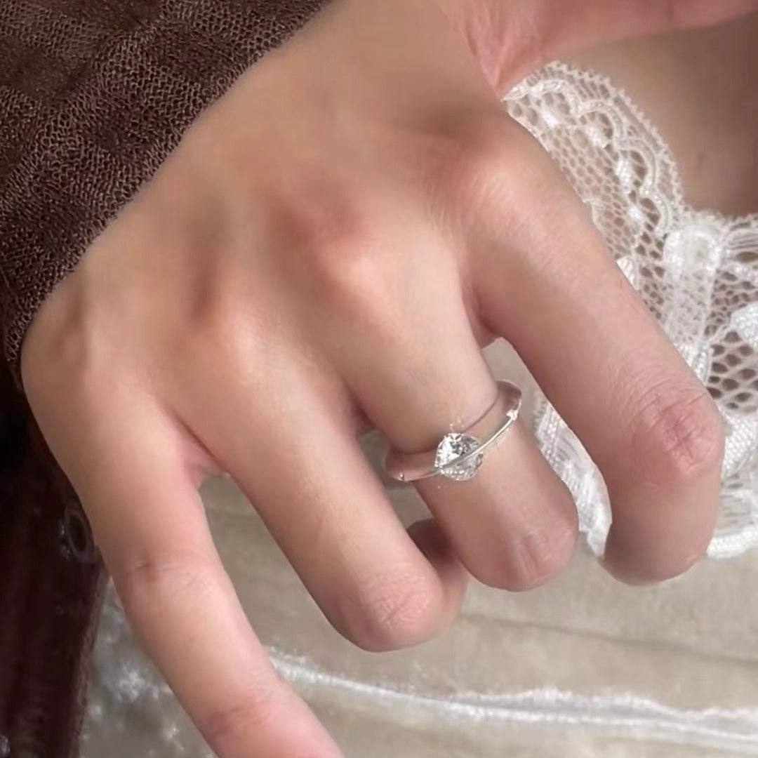 Sterling silver around the planet ring