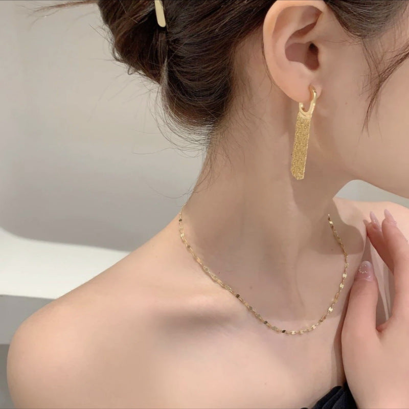 Elegant long tassel earrings