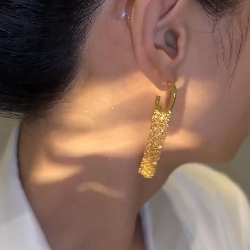 Elegant long tassel earrings