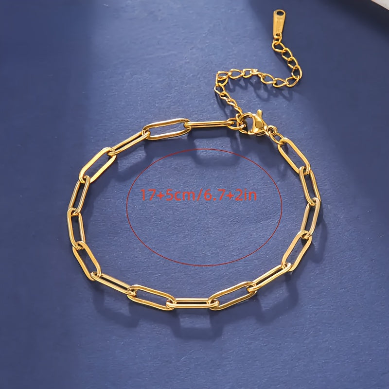 Heartline Gleam – Elegant Titanium Bracelet for Day & Date Nights