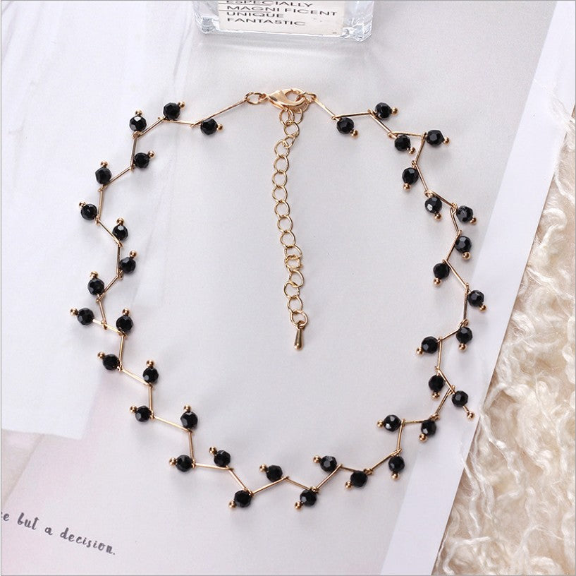 Talise Eclipse: Dark Vine Gemstone Necklace
