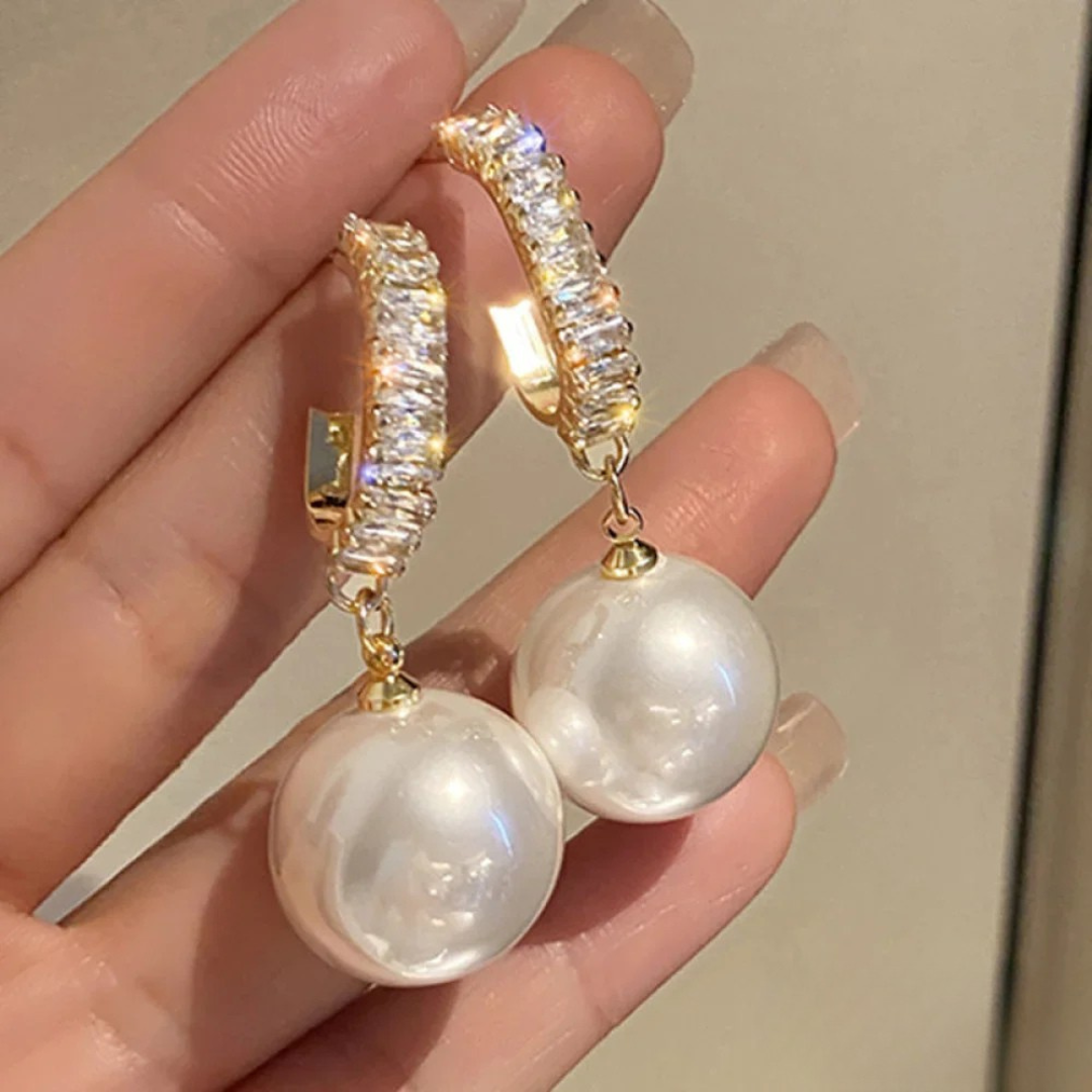Timeless Bloom Pearl & Zirconia Elegance Earrings