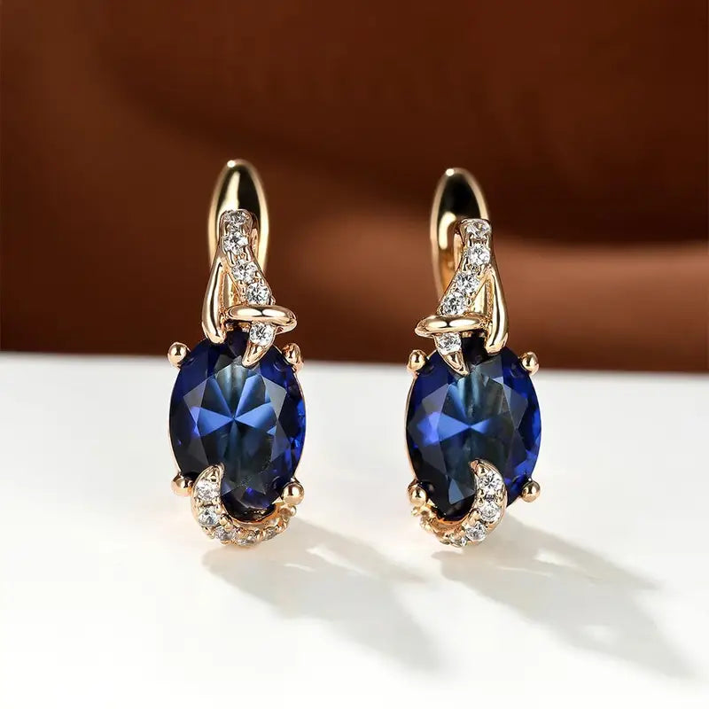 Royal Midnight Earrings | Gold
