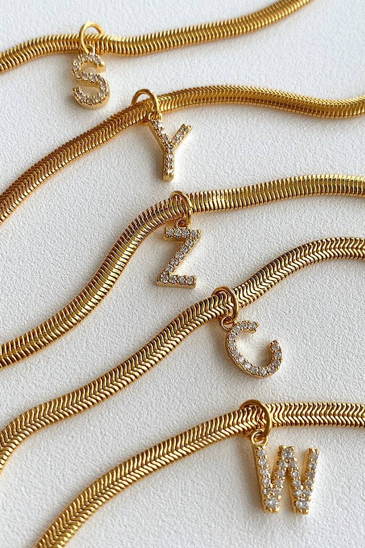 Necklace with French-style letters