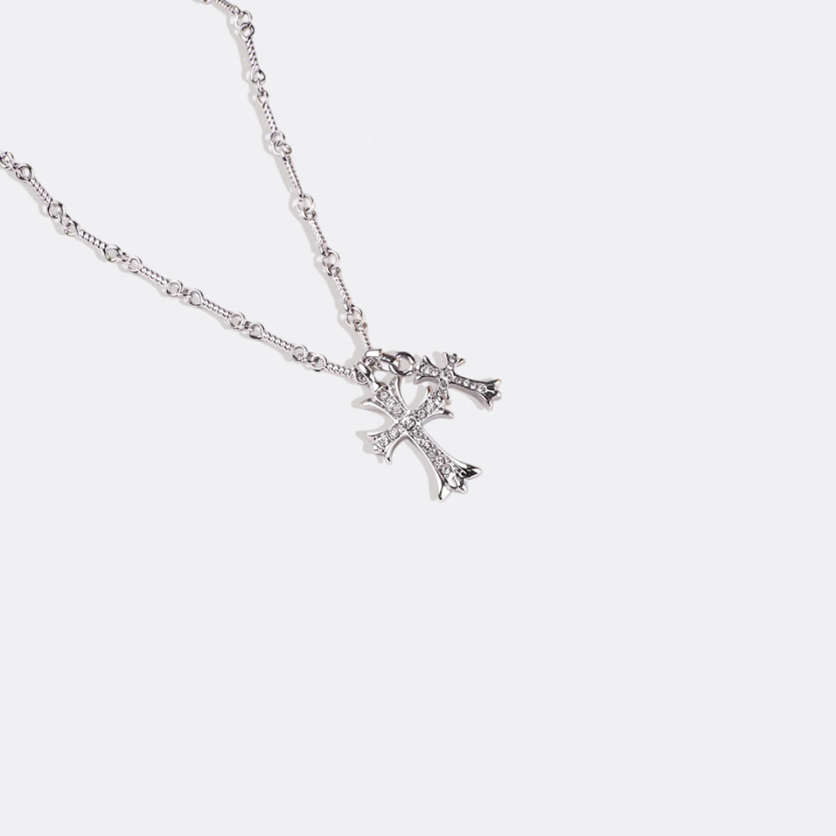 Double Cross Faith Necklace