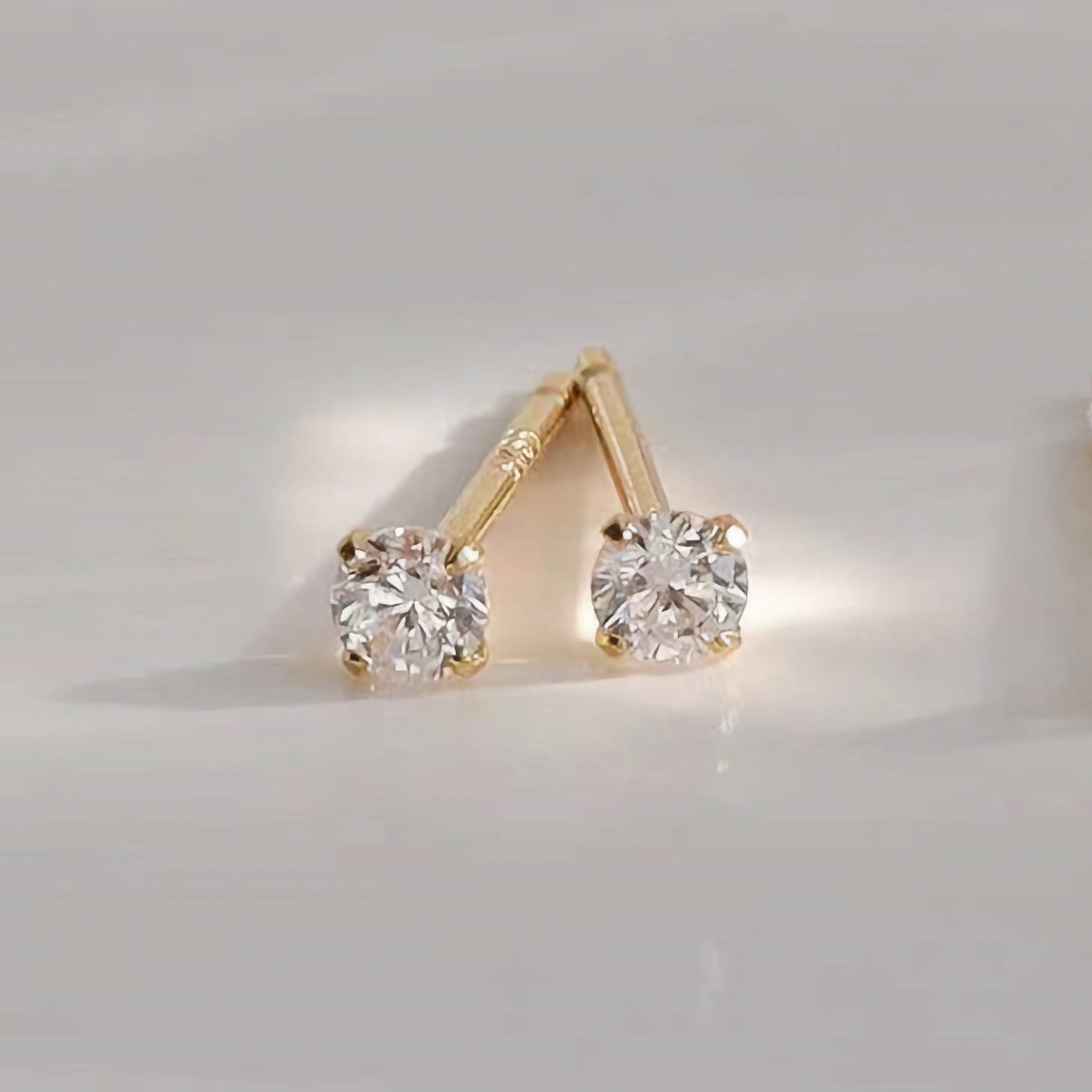 Zeke Micro Stud Gold Earrings