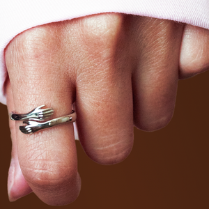 Sterling silver hug ring
