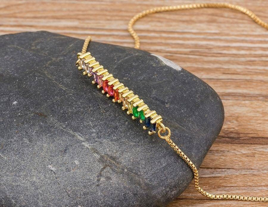 The Rainbow Emerald-Cut Necklace