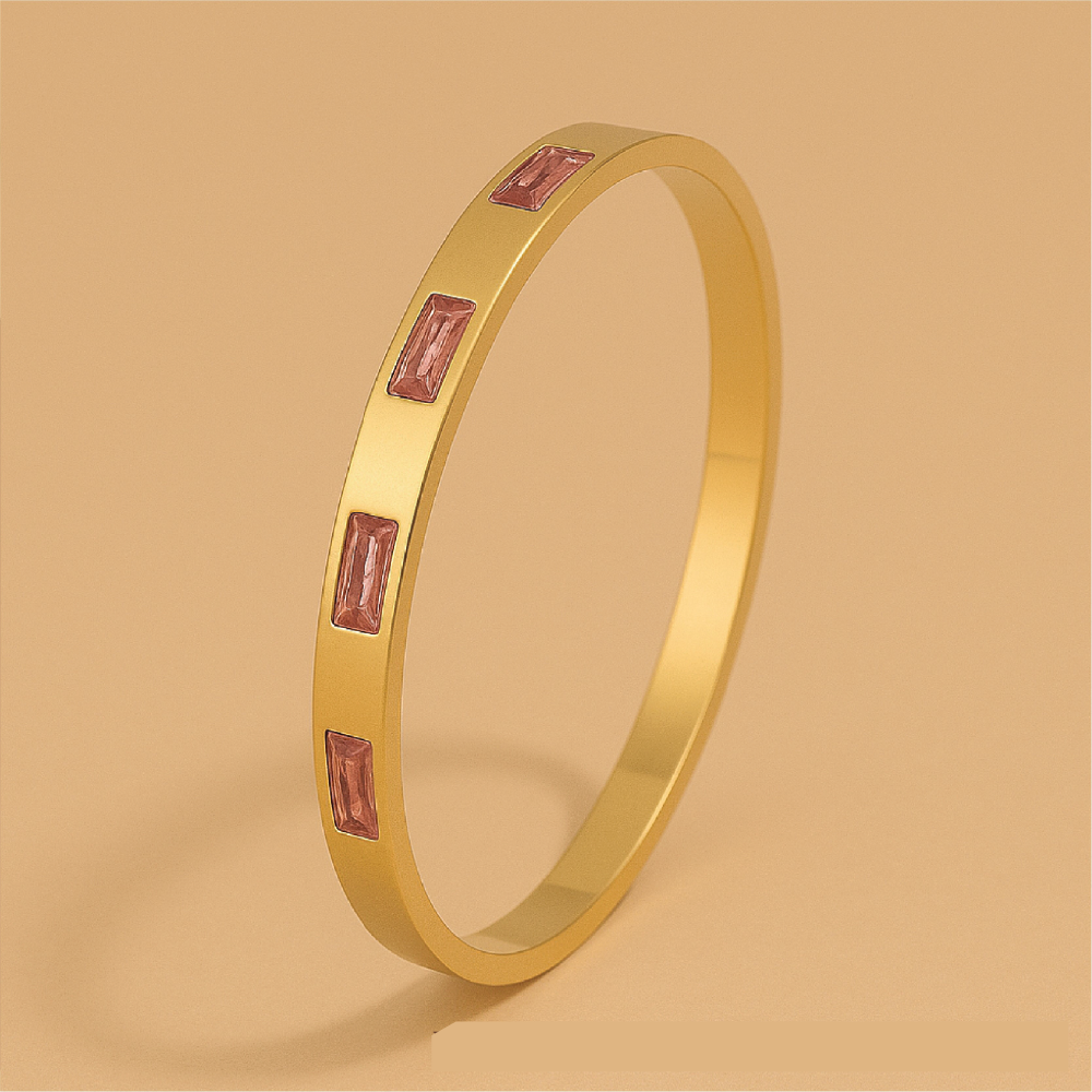 Renata Scarlatti | Pink Gem Bracelet in 16k Gold
