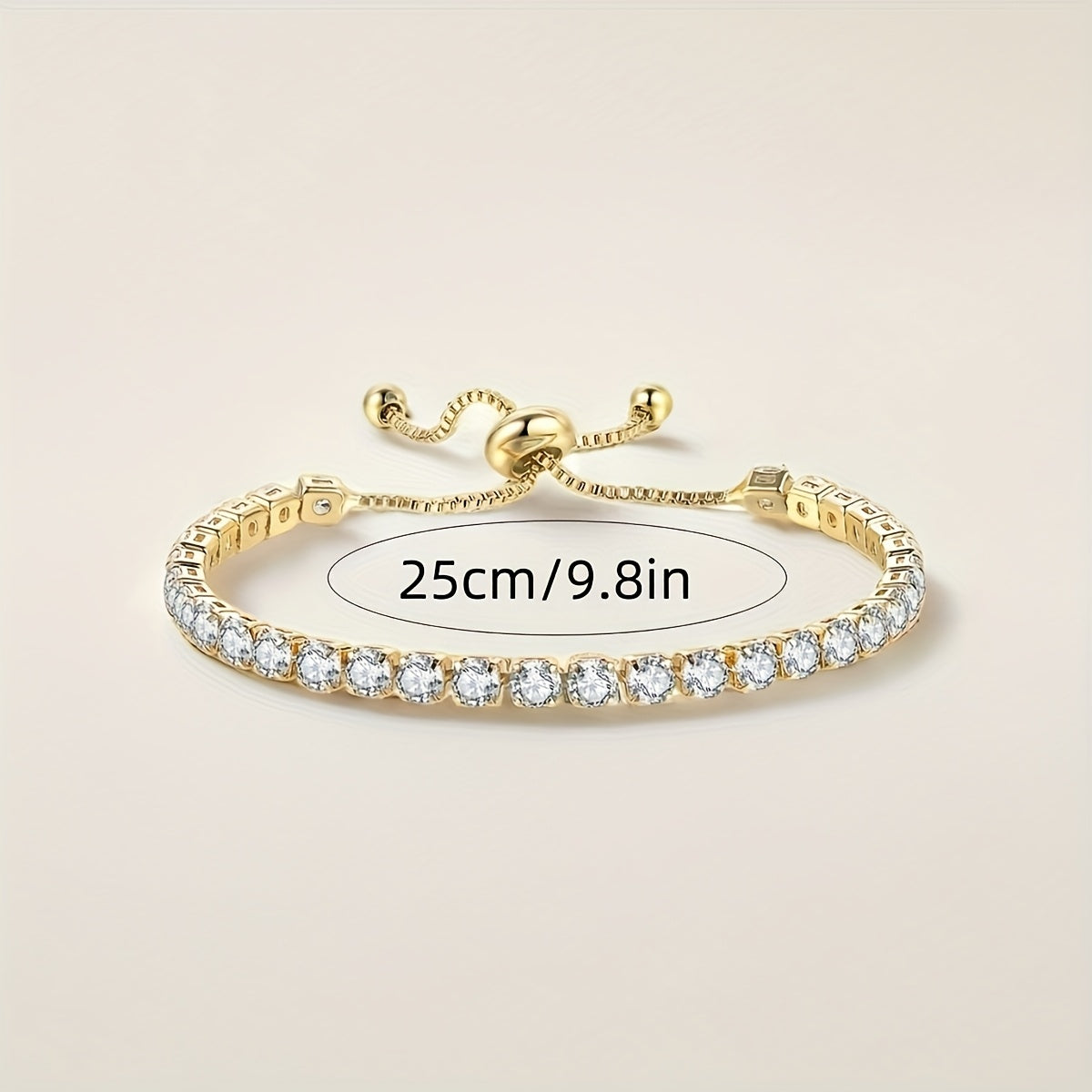 Crystal Embrace Classic Adjustable Tennis Bracelet for All Occasions