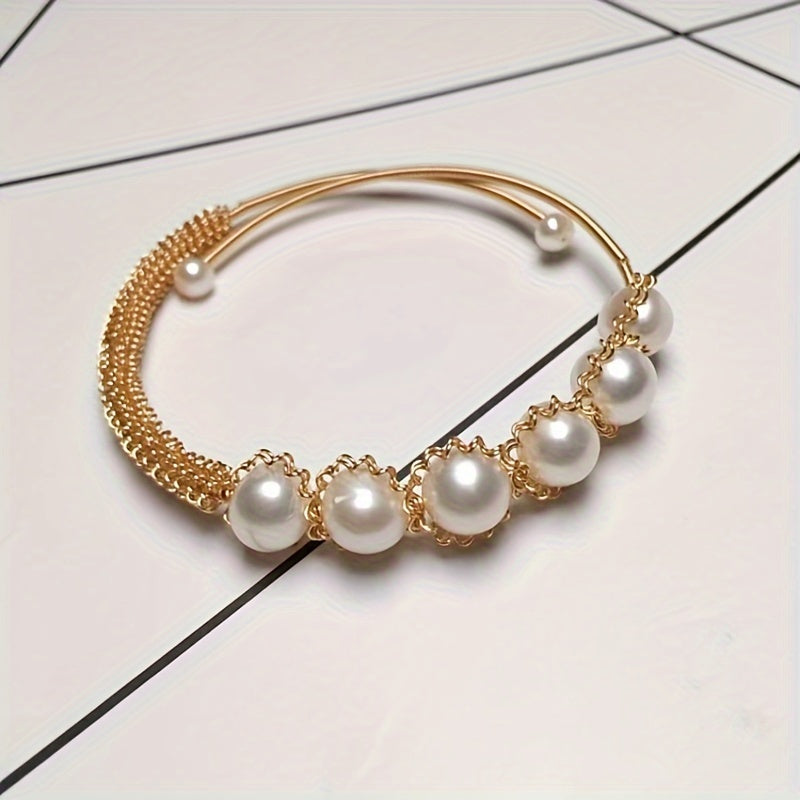 Pearl Whisper 14K Gold Vintage-Inspired Bracelet