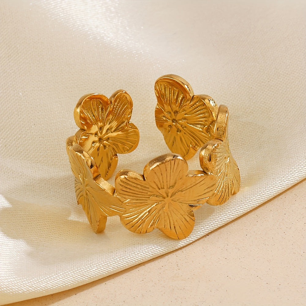 Radiant Bloom Bold & Delicate Floral Ring