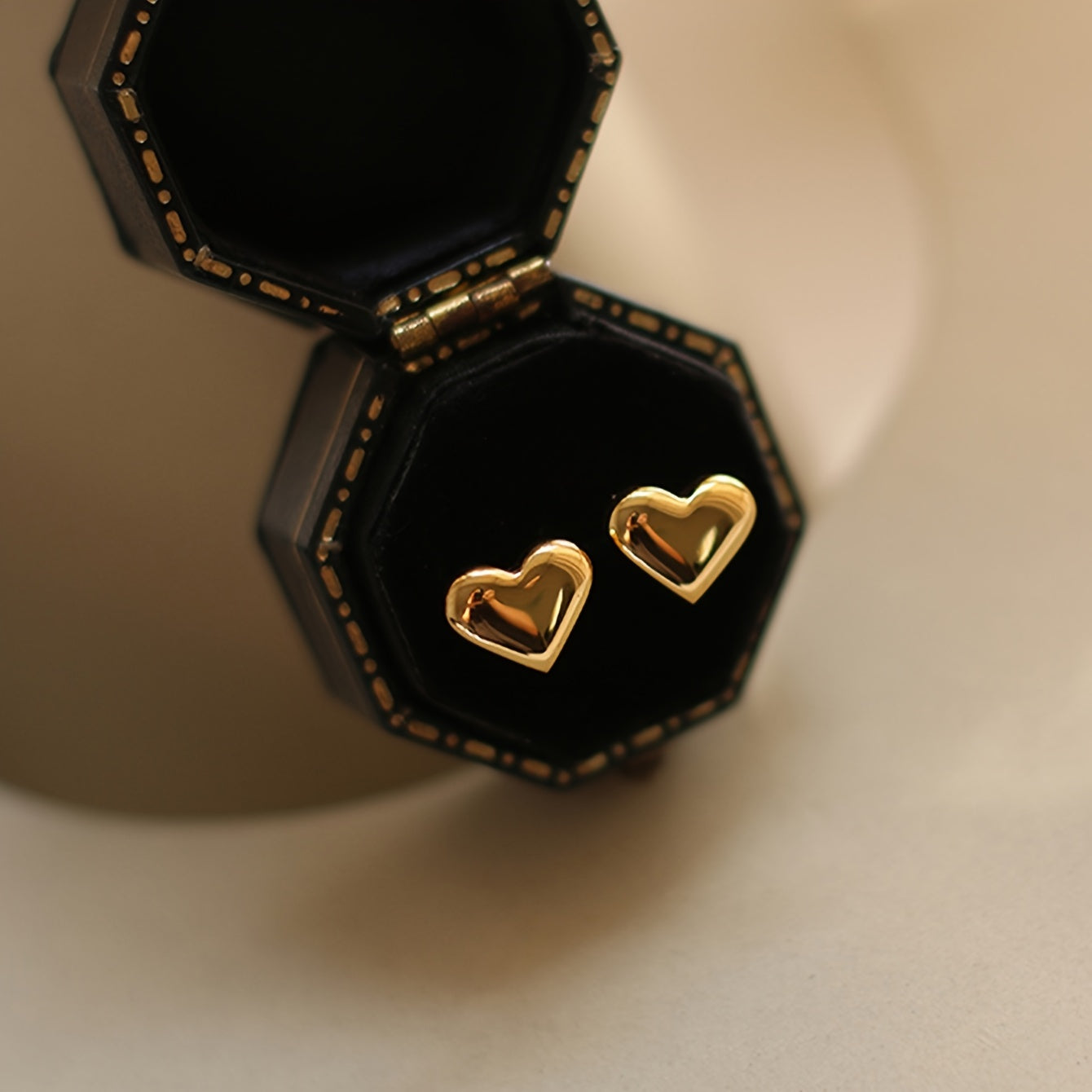 Golden Heartbeats Minimalist Studs for Everyday Elegance