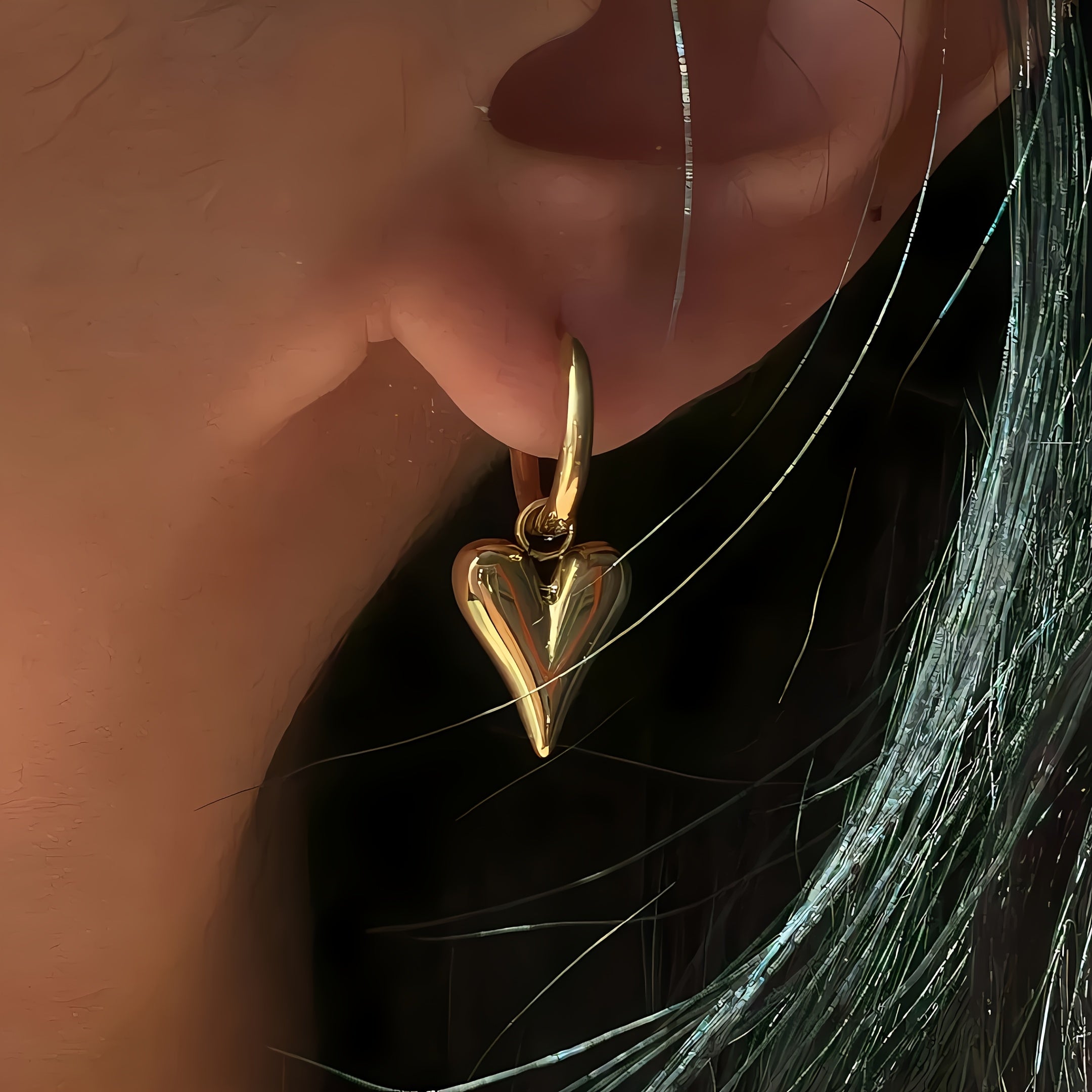 Golden Devotion Dainty Heart Earrings for Daily Grace