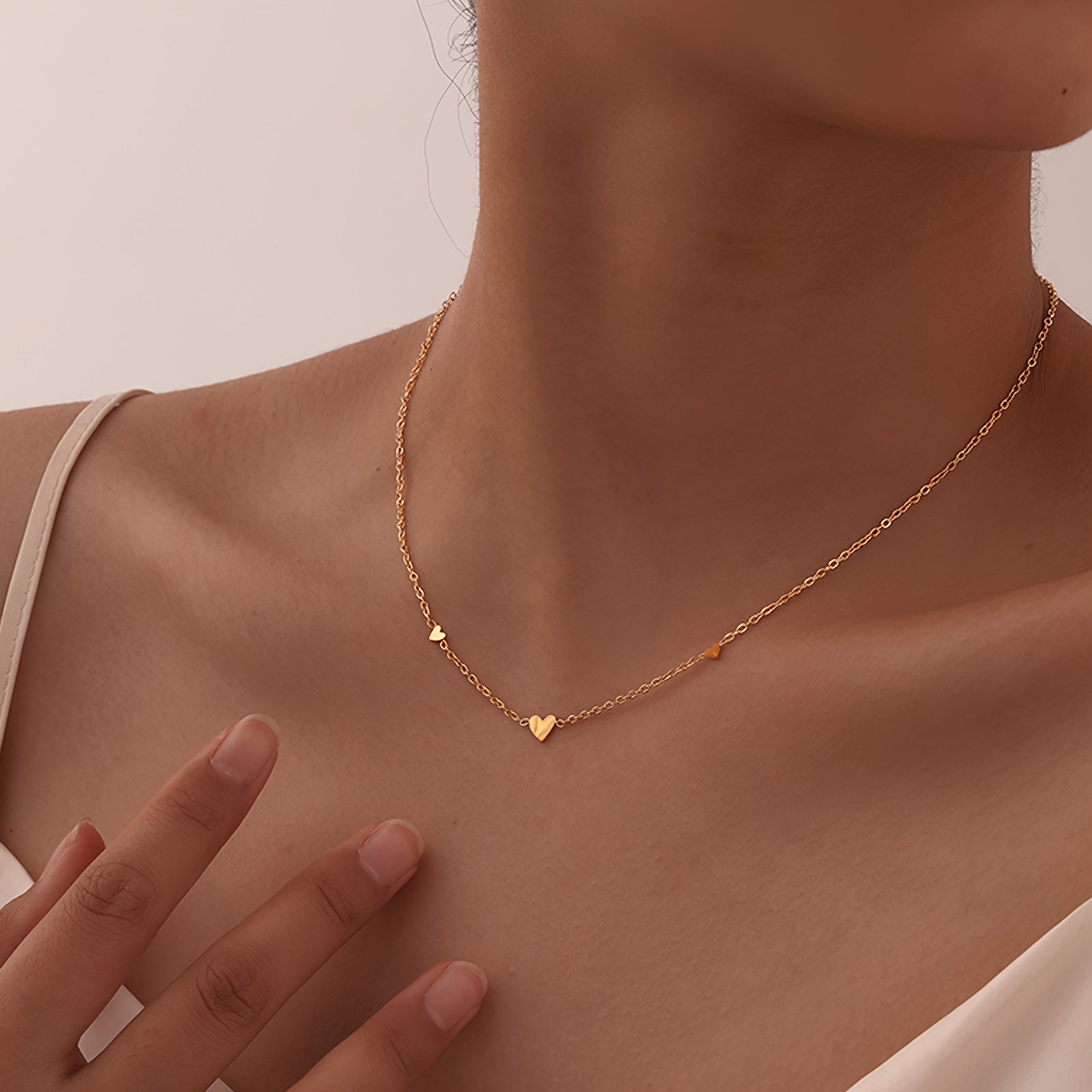 Soul Knot Boho Chic Heart Necklace in Golden Shine