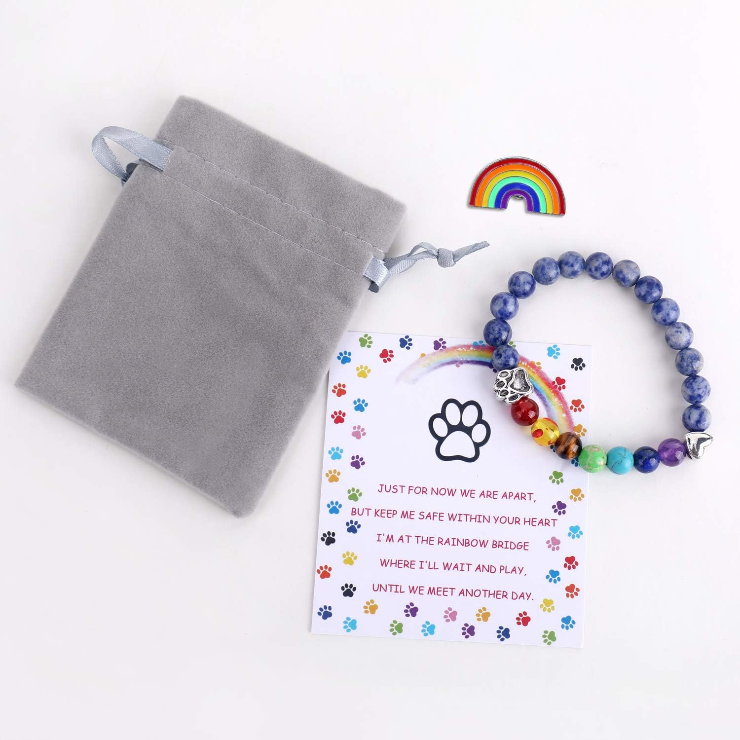 LUMIN - Rainbow Bridge Reminder Bracelet with 7 Chakra Beads