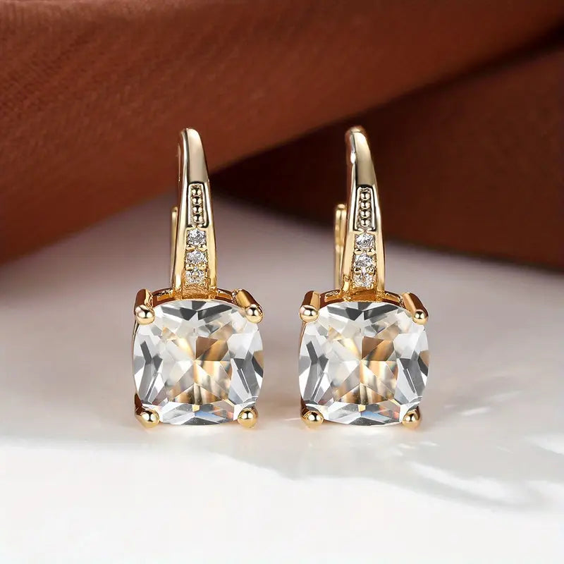 Gold Mystic Sapphire Earrings