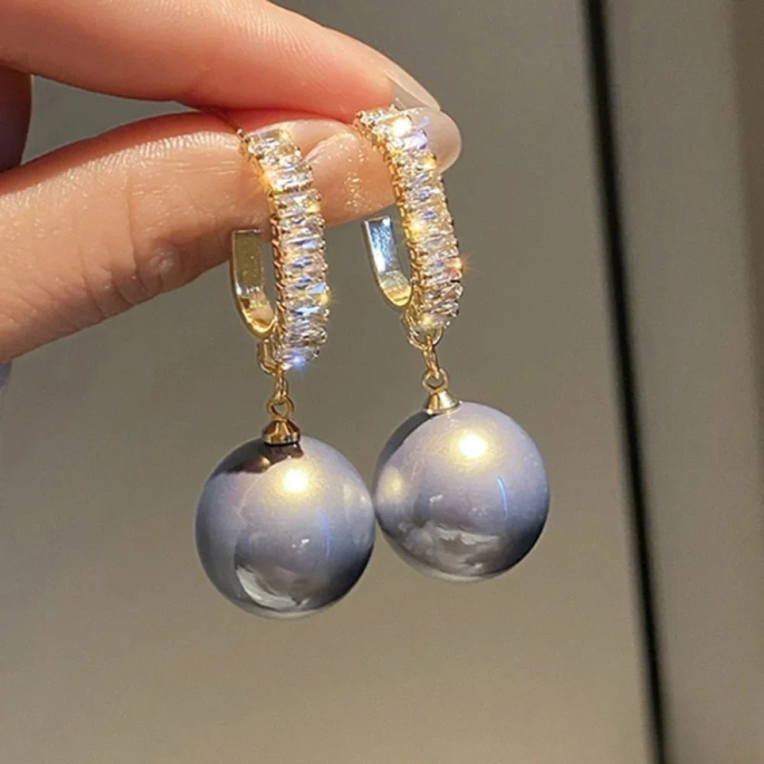 Timeless Bloom Pearl & Zirconia Elegance Earrings