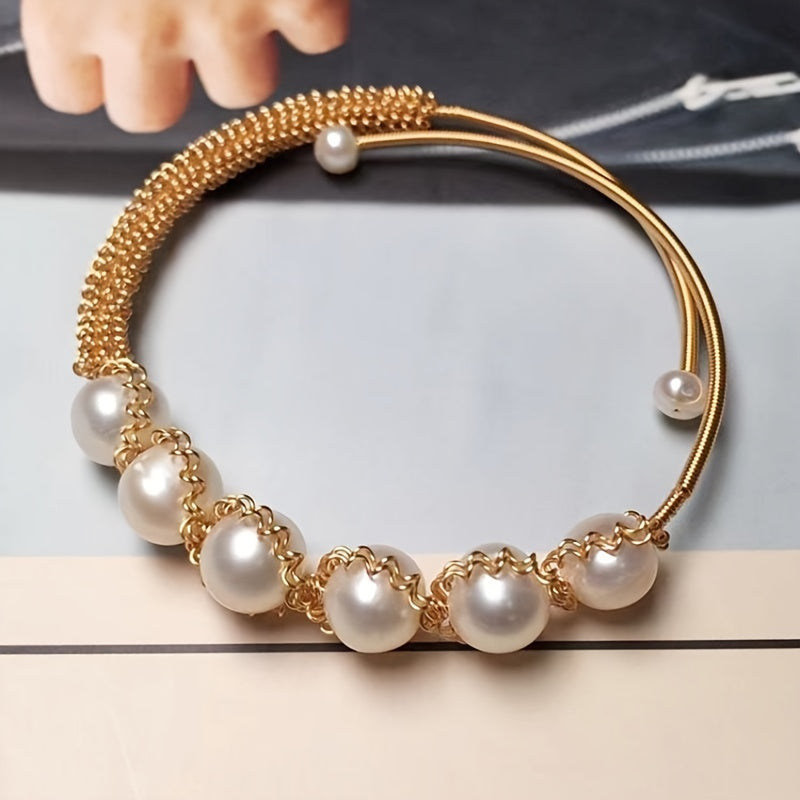 Pearl Whisper 14K Gold Vintage-Inspired Bracelet