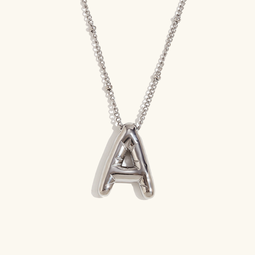 Personalized Bubble Initial Necklace