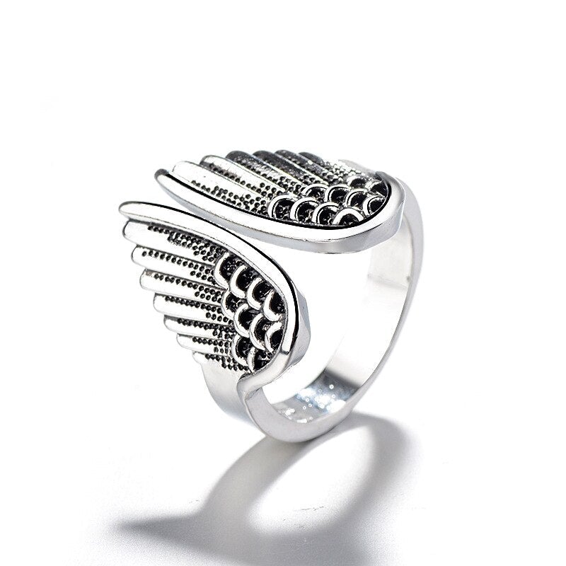 925 Sterling Silver Angel Ring – Adjustable and Timelessly Elegant