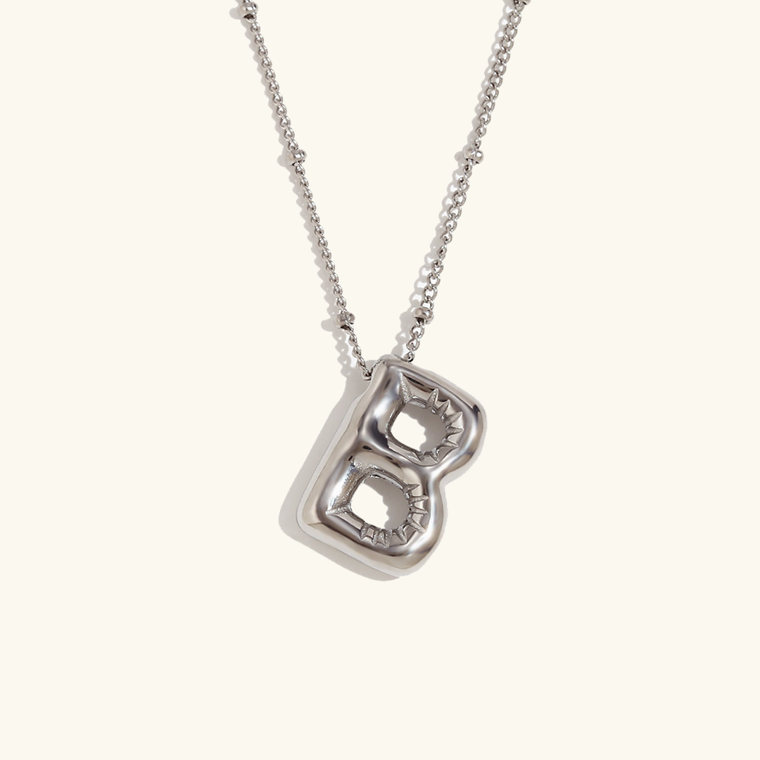 Personalized Bubble Initial Necklace
