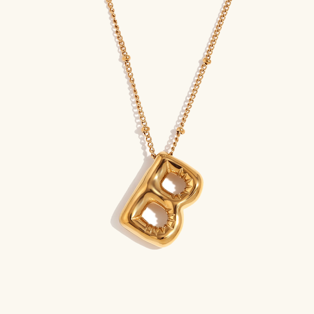 Personalized Bubble Initial Necklace