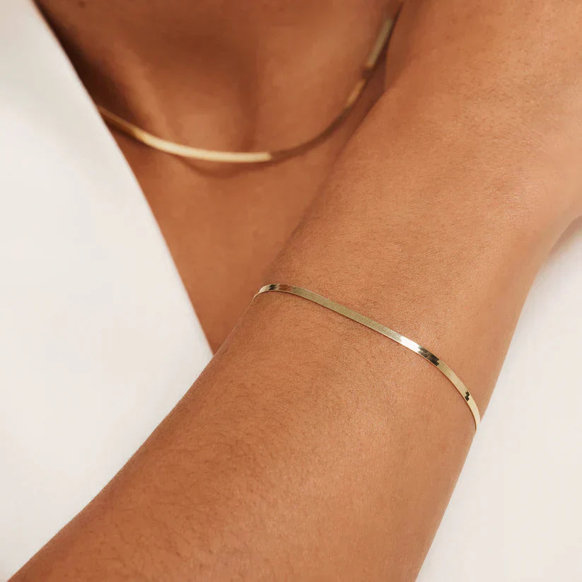 Soleil Serpent 14k Gold Bracelet