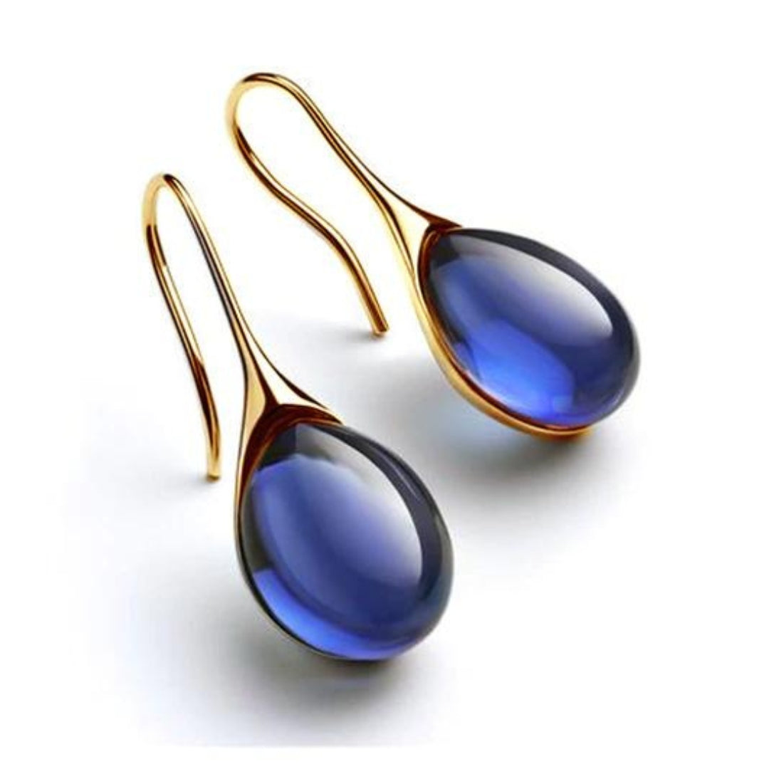 Gold & silver gemstone earrings
