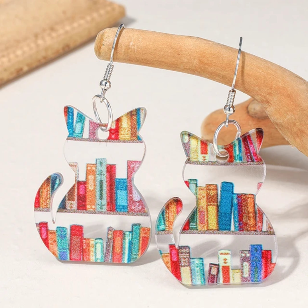 RABELLE - Colorful Vintage Cat Earrings