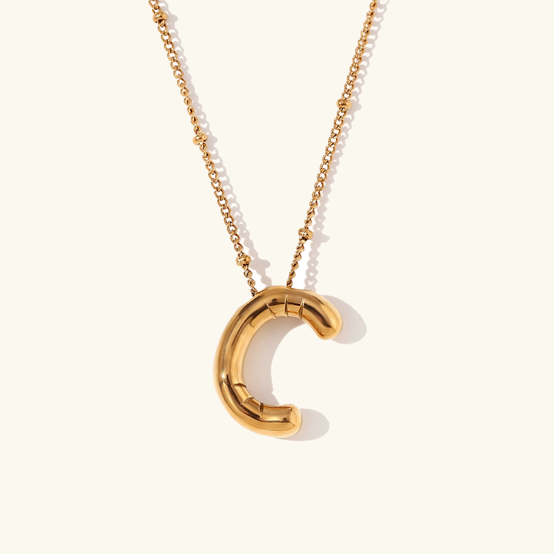 Personalized Bubble Initial Necklace