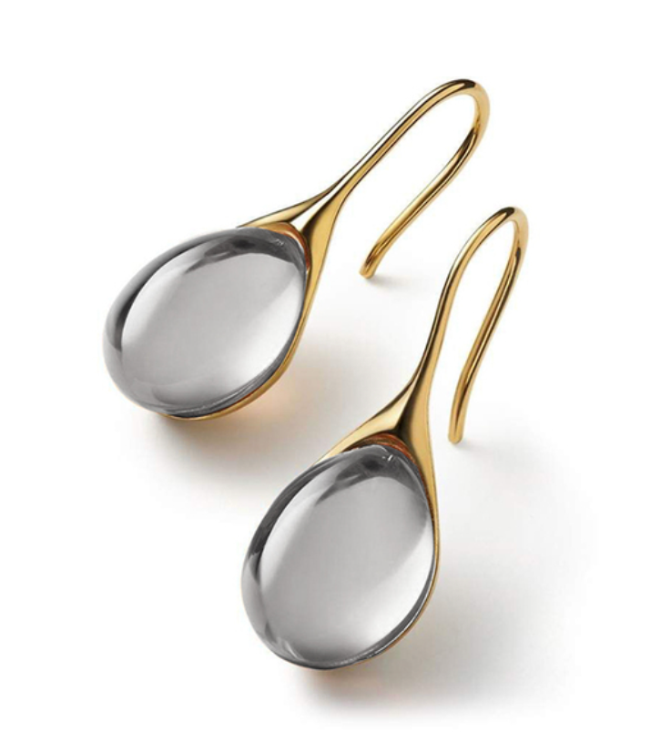 Gold & silver gemstone earrings