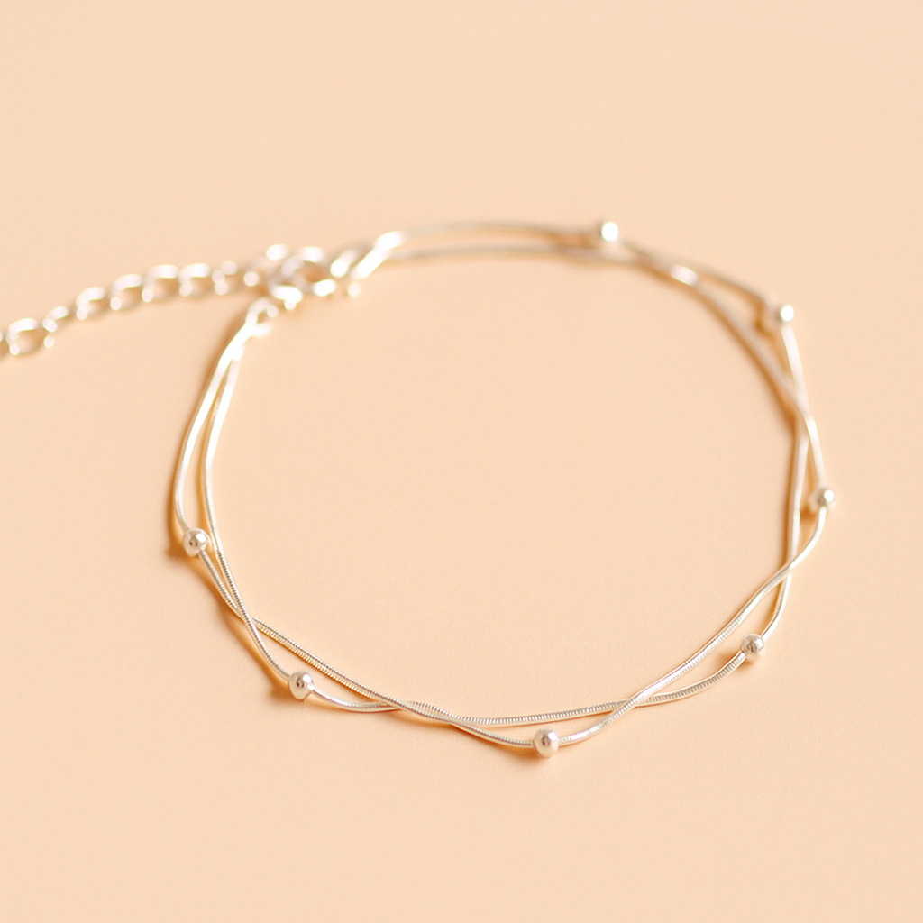 Double-Layer Star Bracelet with Cat Paw & Beaded Design