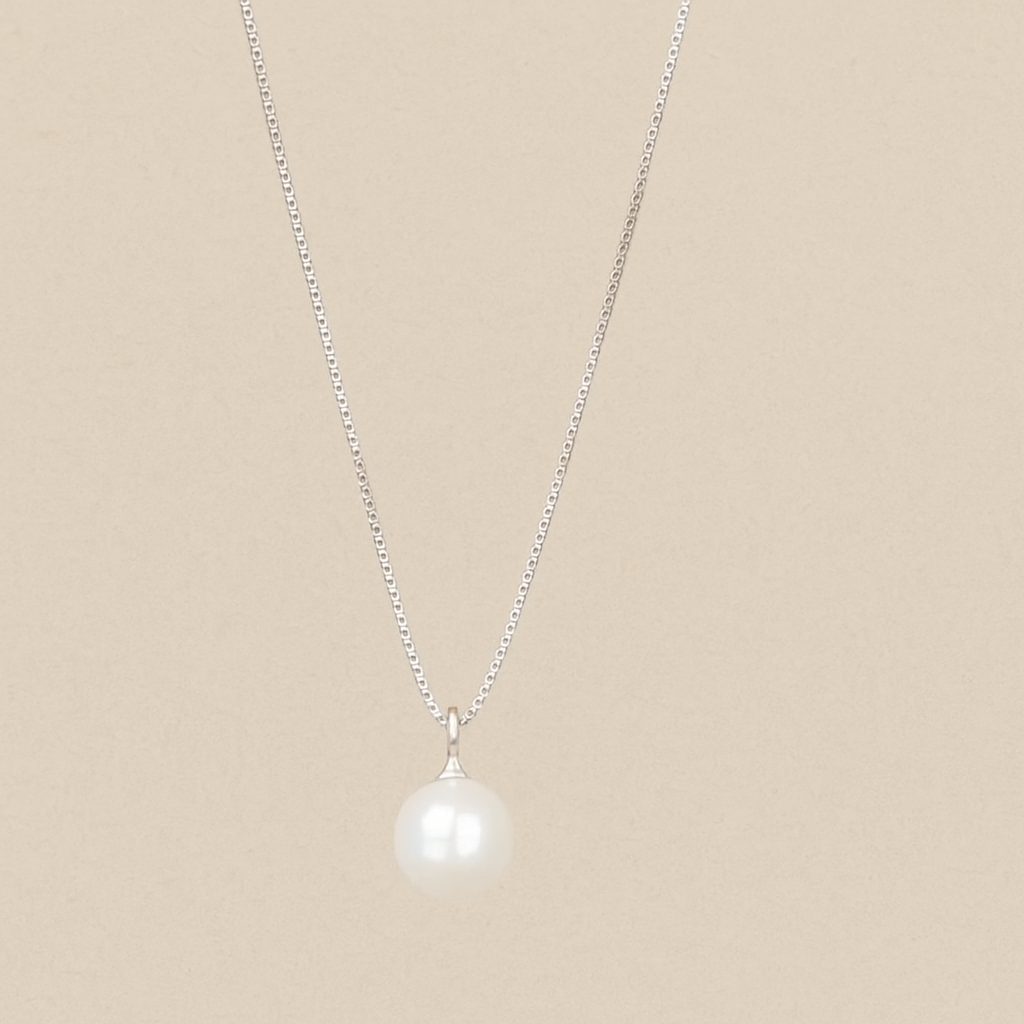 Elegant 18K Gold-Plated Necklace with Single Imitation Pearl