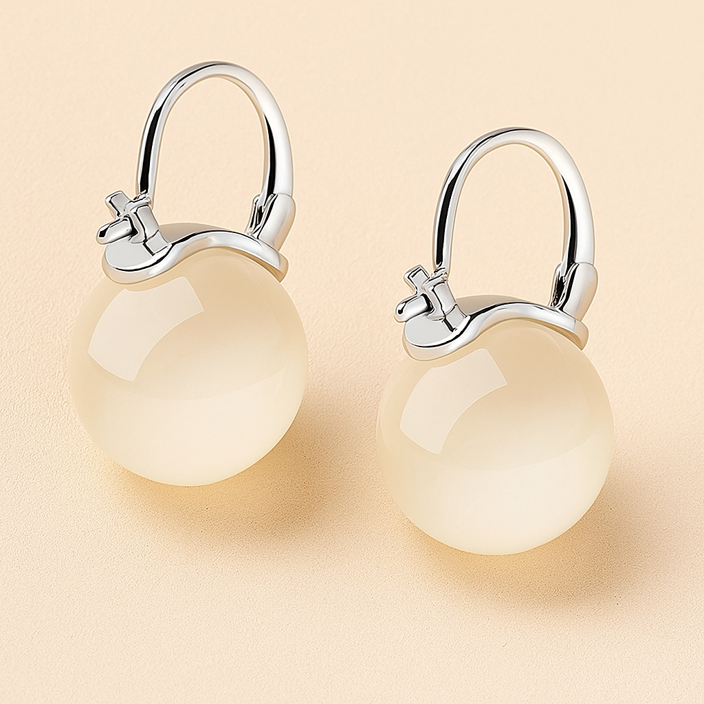 Elegant Circular Bead Earrings – Stylish & Delicate