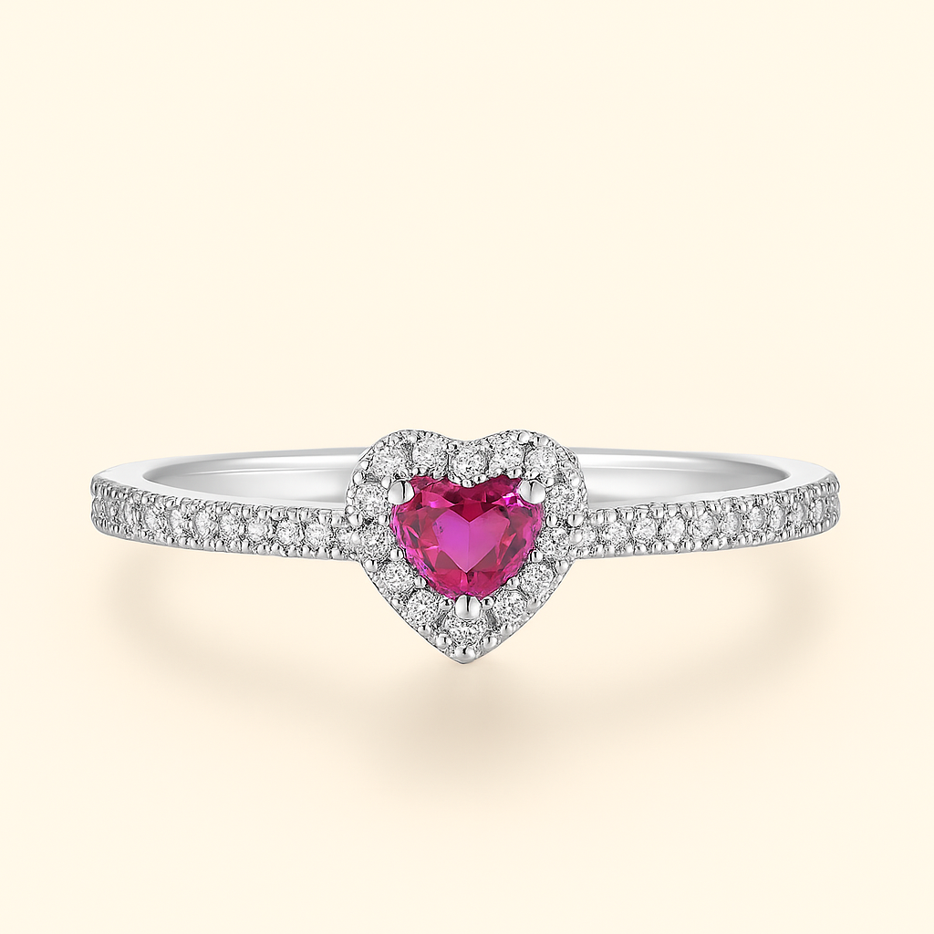 Luxury Heart-Shaped Cubic Zirconia Ring – Women's Promise
