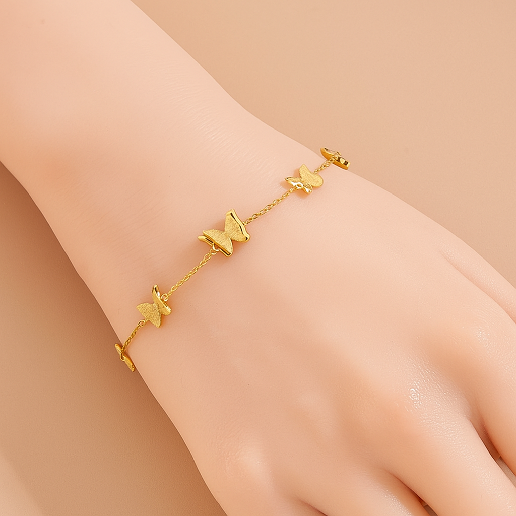 Elegant Gold Butterfly Bracelet – Fine Jewelry for Women