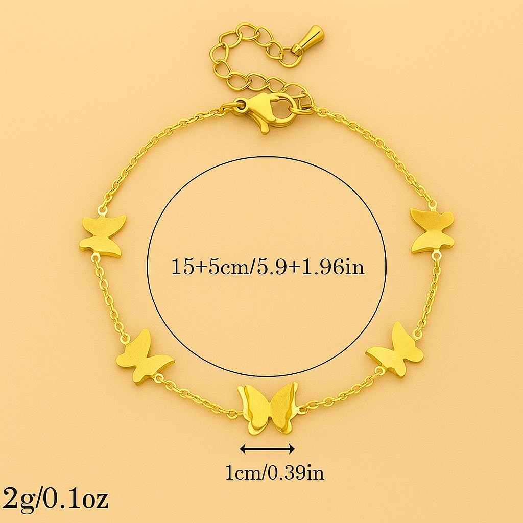 Elegant Gold Butterfly Bracelet – Fine Jewelry for Women