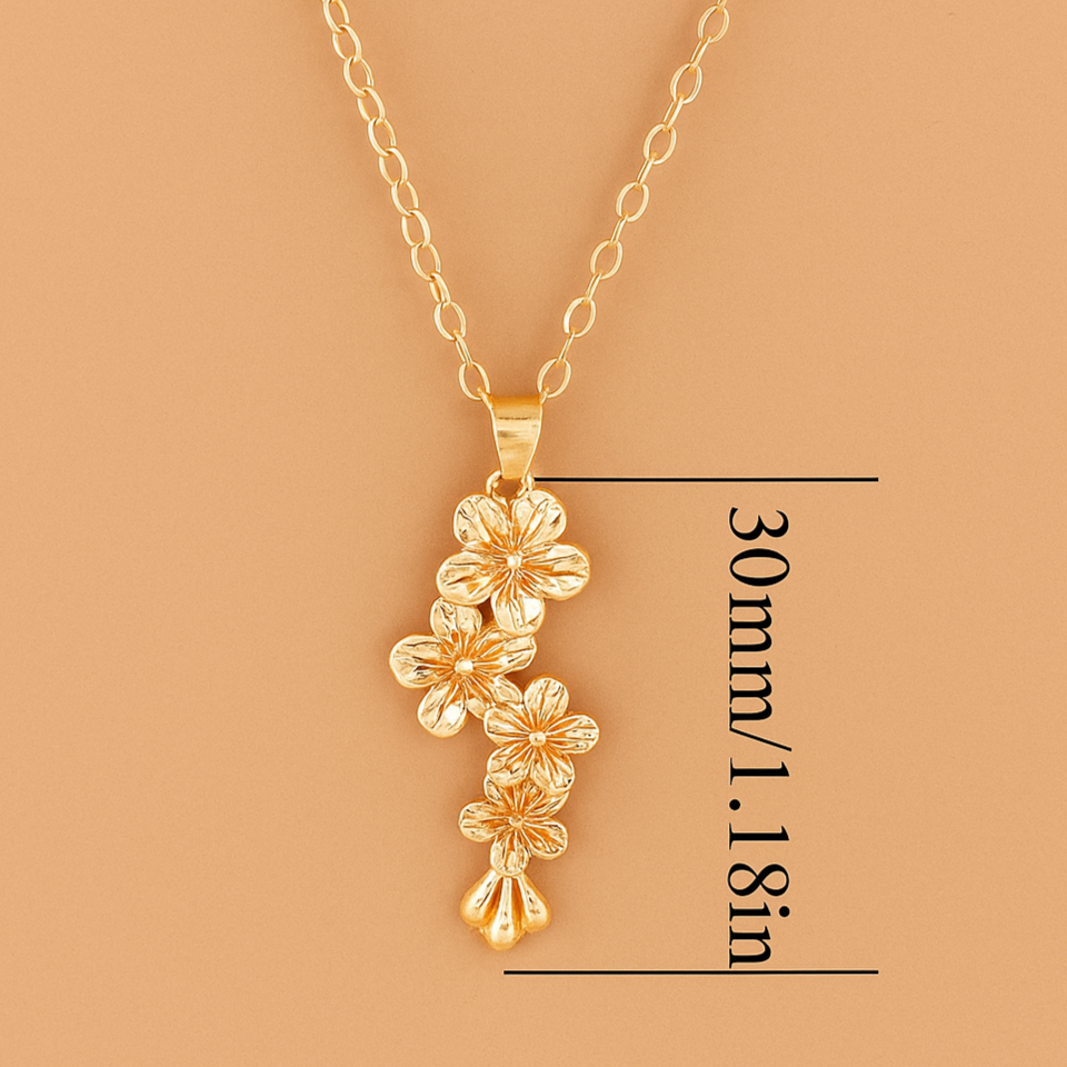 Cherry Blossom Flower Necklace – Elegant Design for Women