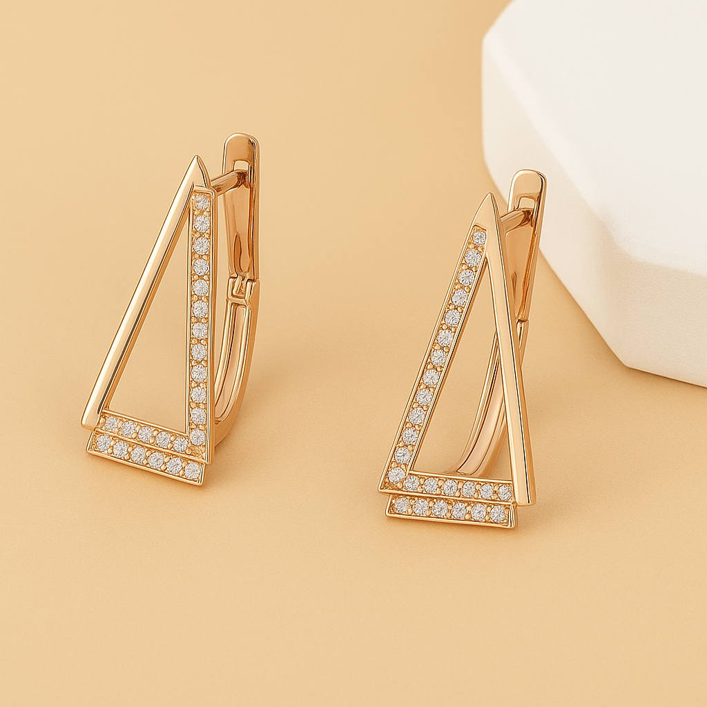 Trendy Geometric Triangle Drop Earrings