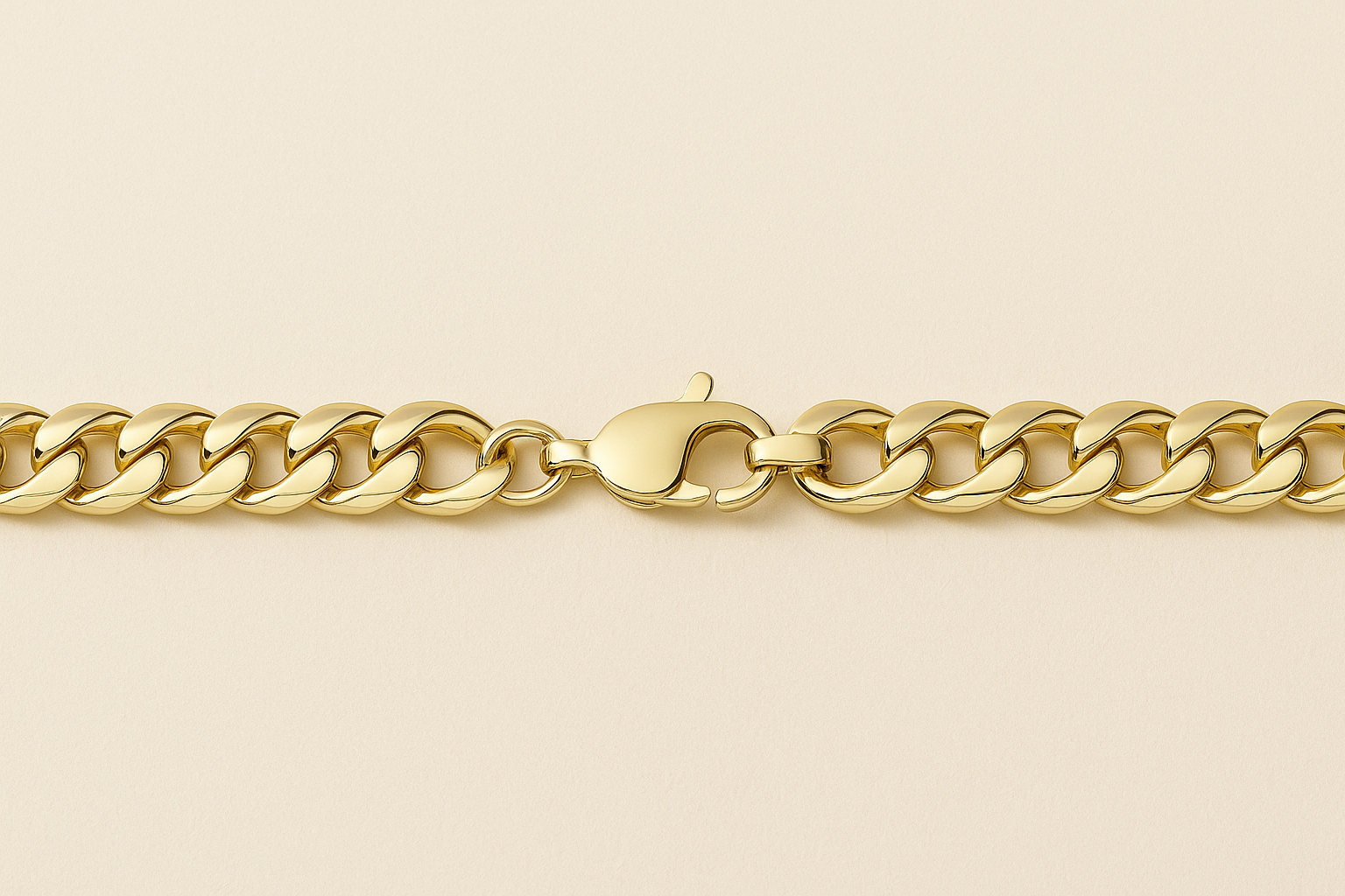 Vintage-Style Cuban Chain in Polished 16k Gold