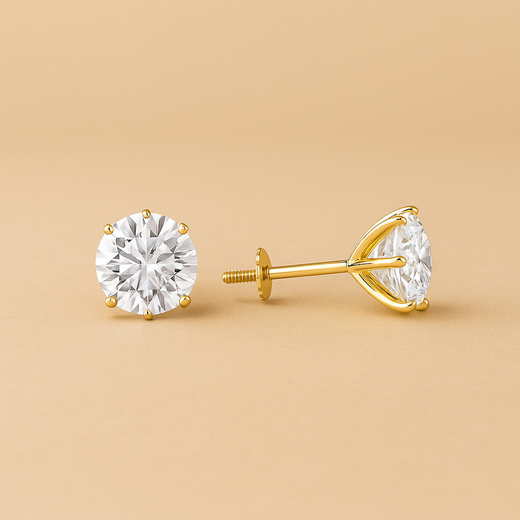 Tera – Modern Elegance in 18k Gold Earrings