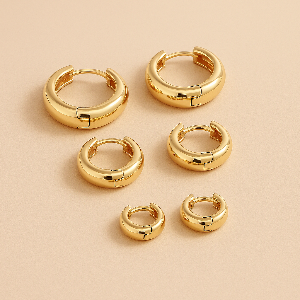Rue Mini Hoops | Sleek Everyday Gold in 18k