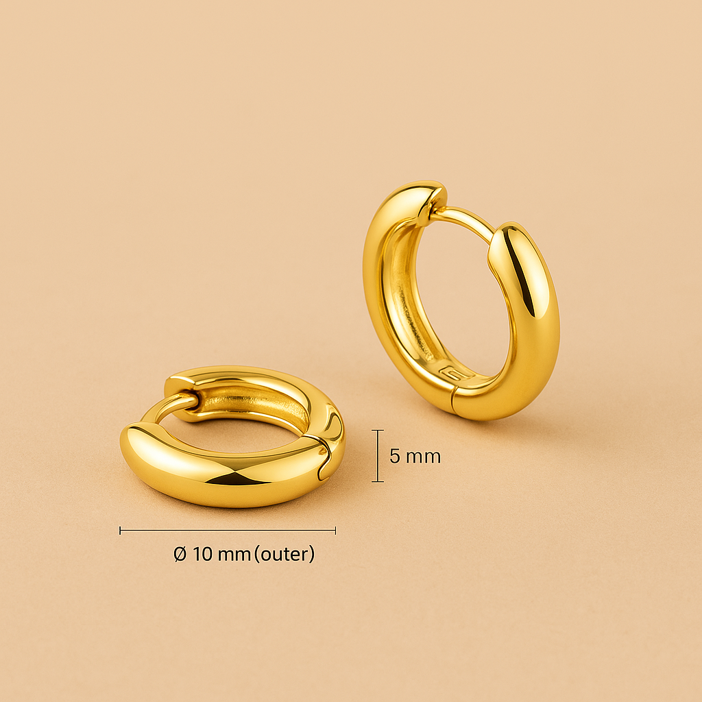 Rue Mini Hoops | Sleek Everyday Gold in 18k