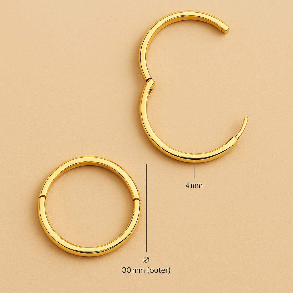 Gia Statement Hoops in 18k Gold