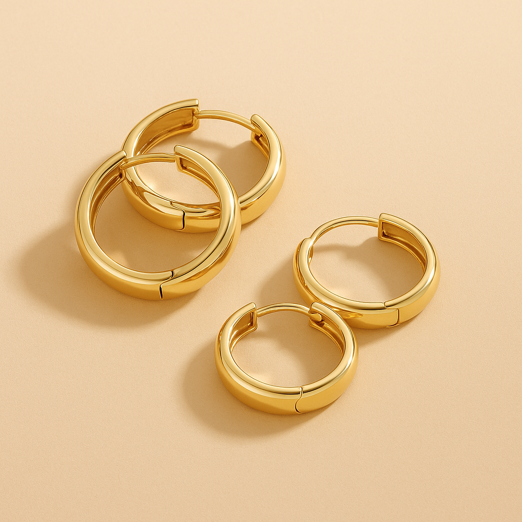 Gia Statement Hoops in 18k Gold
