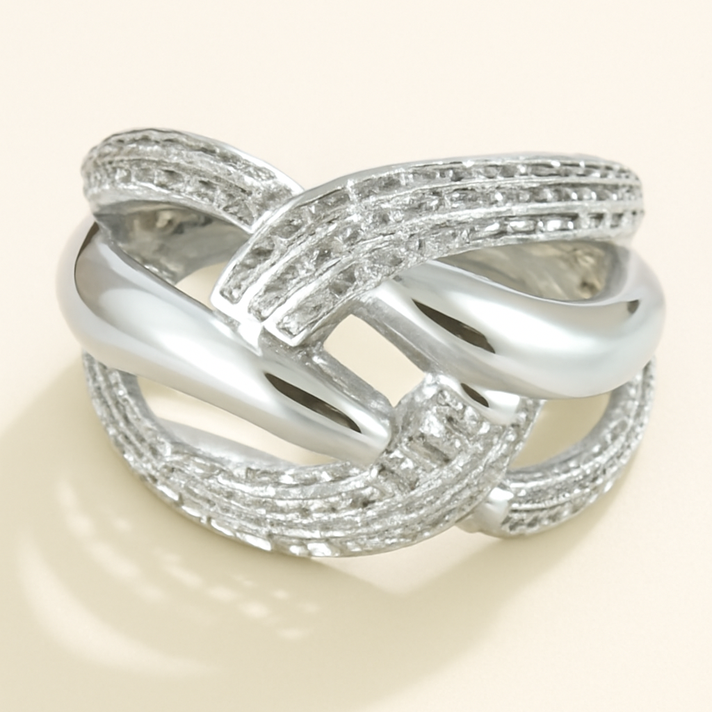 Elegant Multi-Band Cutout Ring for Women