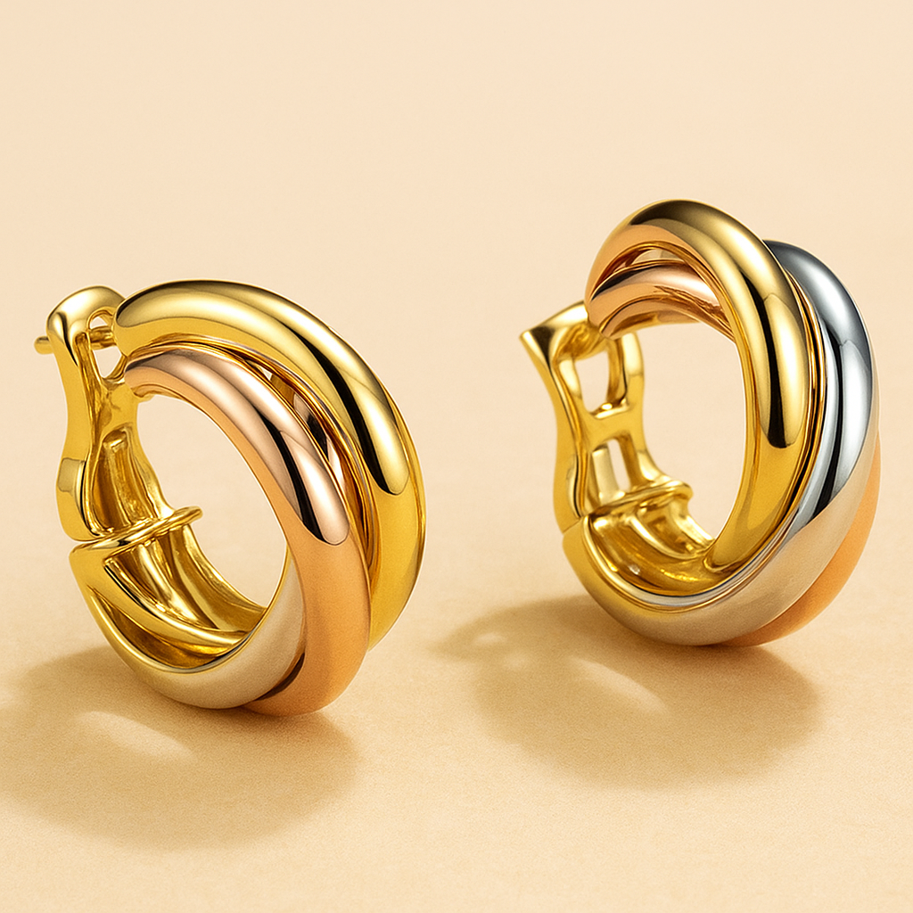 Signature Cross Detail Copper Hoops – Artisan Handmade Jewelry