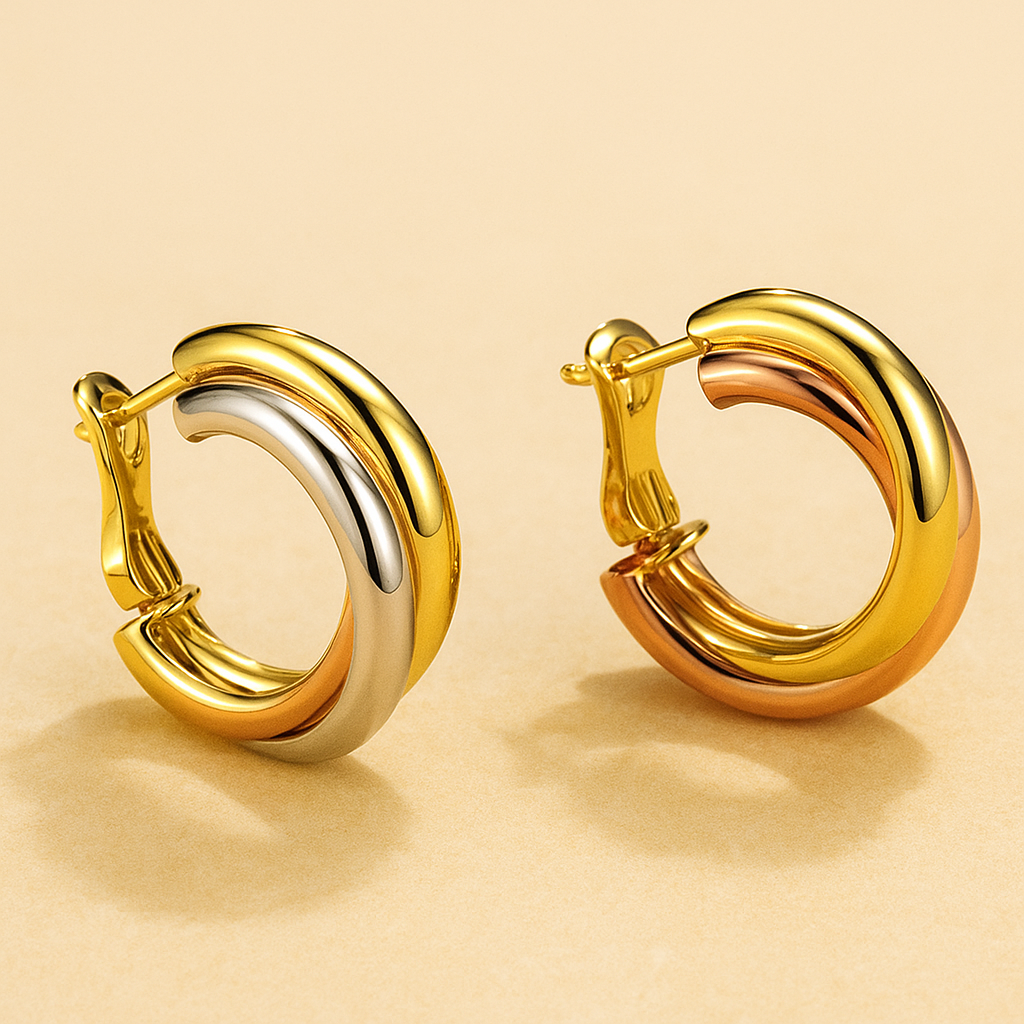 Signature Cross Detail Copper Hoops – Artisan Handmade Jewelry